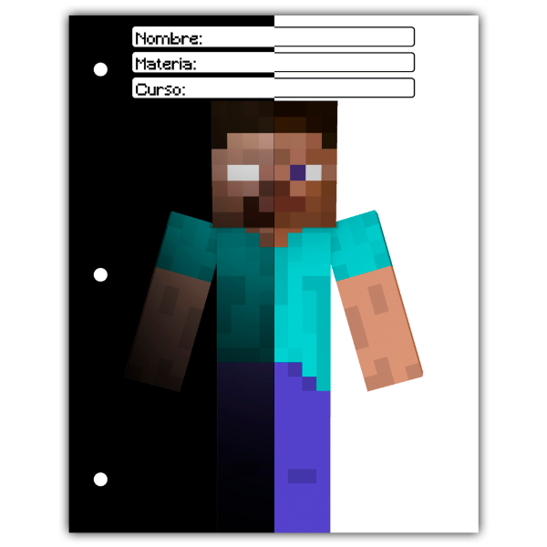 Producto - Carátula Separadores N3 Minecraft Diseño 12