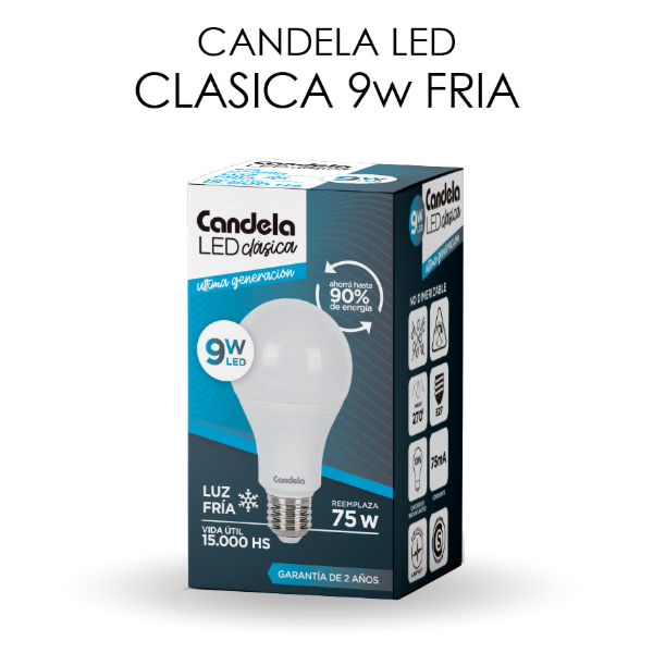Producto - LAMPARA CANDELA 9W FRIA ( 6518 )