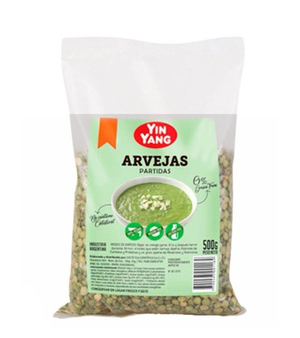 Producto - Arvejas Partidas por 500gr - Yin Yang -