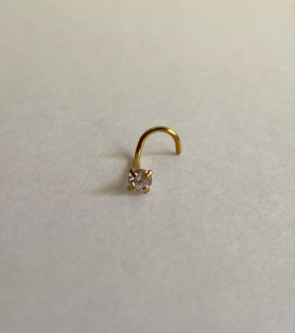 Producto - Nostril piedra engarzada dorada