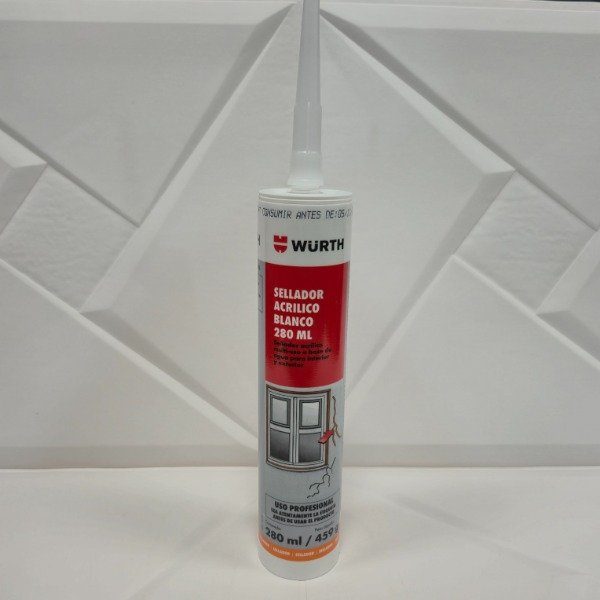 Producto - Sellador Acrílico Blanco 280 ml - WURTH