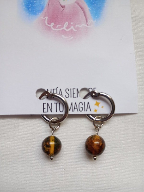 Producto - Par de aros Ámbar