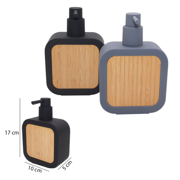 Producto - DISPENSER PLASTICO Y BAMBOO NEGRO