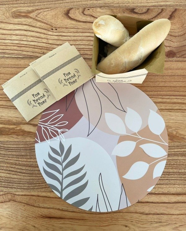 Producto - Set X 20 Platos De Sitio + 3 Paneras Descartables Papel