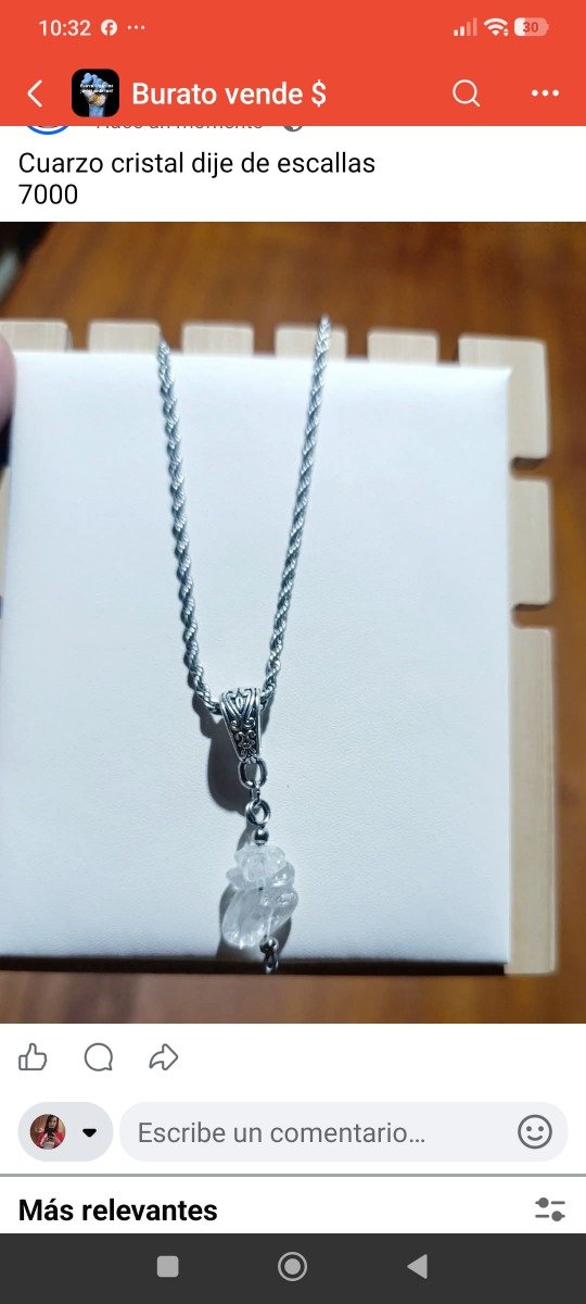 Producto - Collar cuarzo cristal en escallas