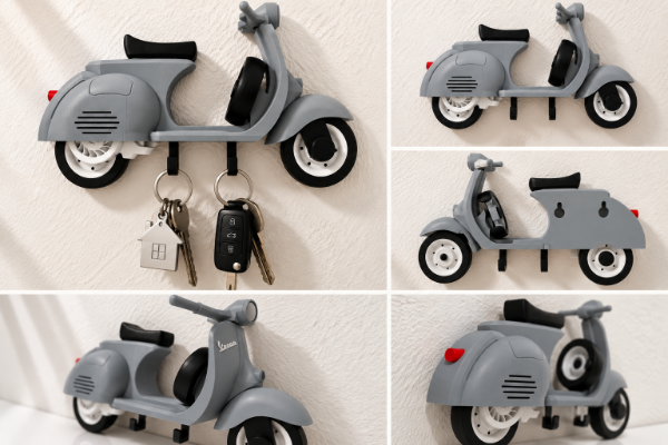 Producto - Porta Llaves Vespa Moto Scooter Perchero De Pared - 5