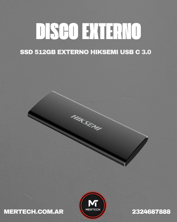 Producto - Disco SSD Externo HIKSEMI 512Gb Spear T200N Type C