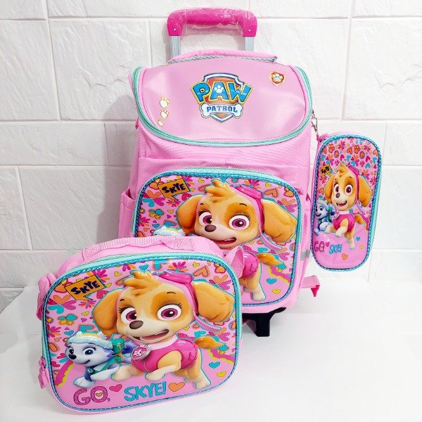 Producto - Mochila con carrito 3 piezas Paw patrol Skye