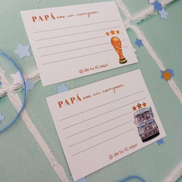 Producto - Tarjeta dedicatoria campeones