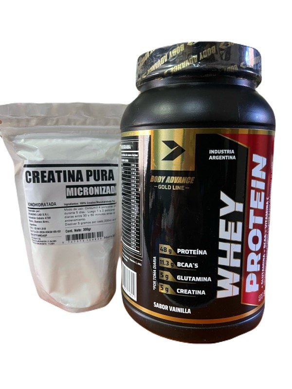 Producto - Combo Creatina Breaking y proteína Whey body Advance