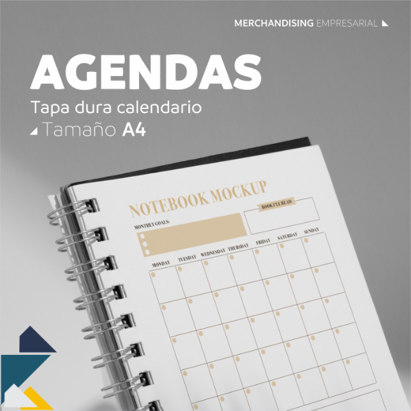Producto - Agenda A4 Tapa dura calendario 2025