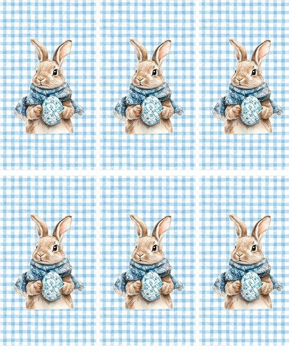 Producto - ESTAMPA Plancha conejitos linea azul