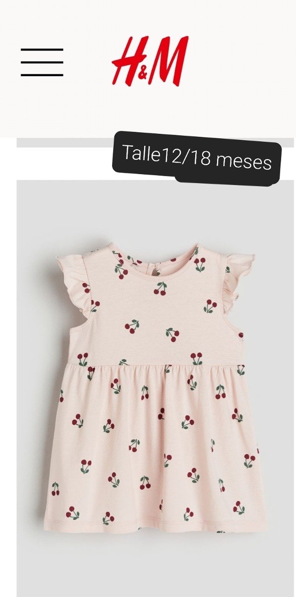 Producto - Vestido HyM talle 9/12 meses rosa