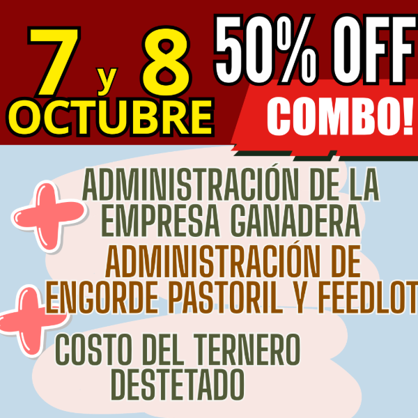 Producto - COMBO 3 CURSOS:Gestión Ganadera + Costo del Ternero + Engorde Pastoril y Feedlot - 0