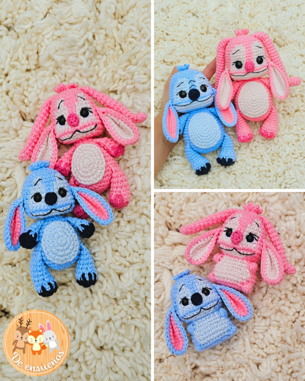 Producto - Kit de Stitch y Ángel - (3 guías de tejido)