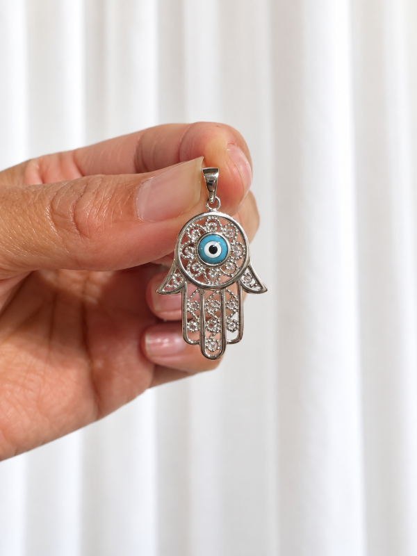 Producto - Dije mano de Fátima plata 925 italiana - 0