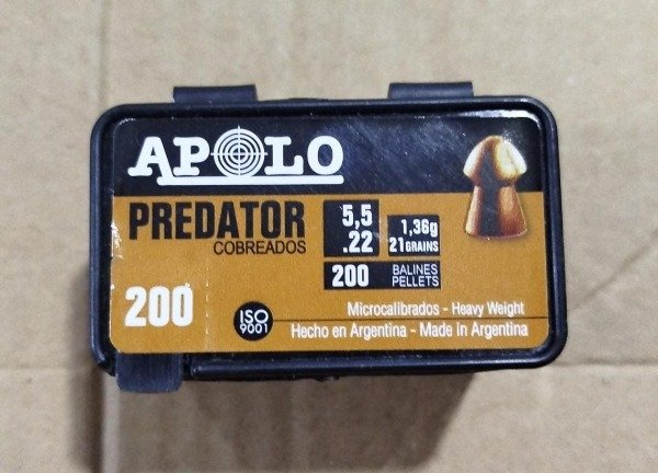 Producto - BALINES APOLO PREDATOR COBREADOS 5,5 X200U 1,36G