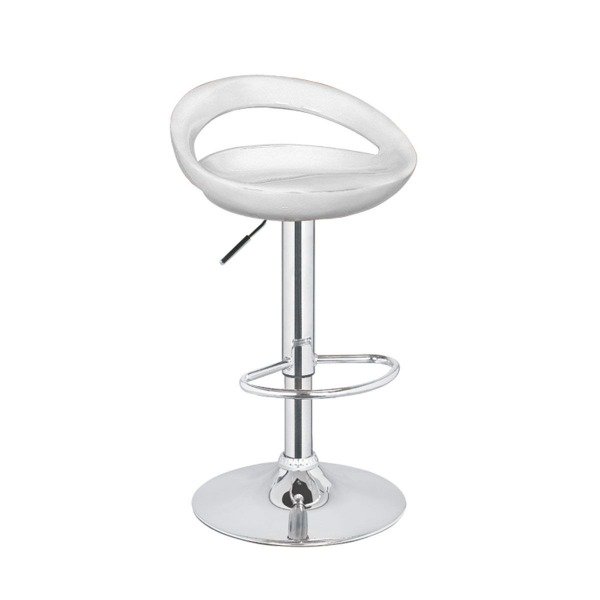Producto - Banqueta bar y desayunador blanca VONNE regulable cromada - 0