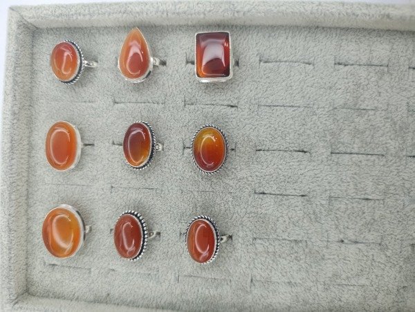 Producto - Anillo de Baño en Plata de piedra Cornalina - 3