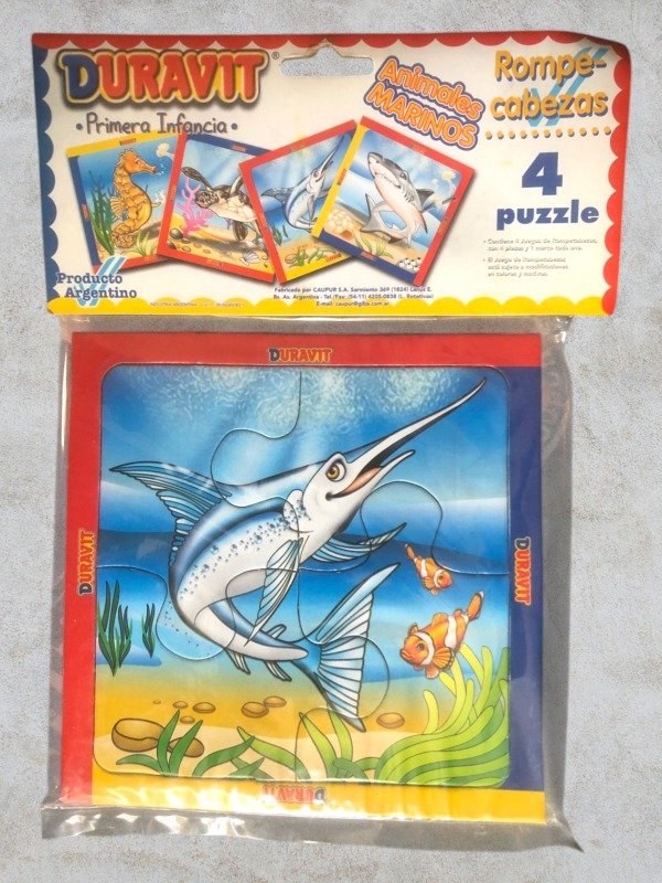 Producto - Rompecabezas Animales Marinos x4