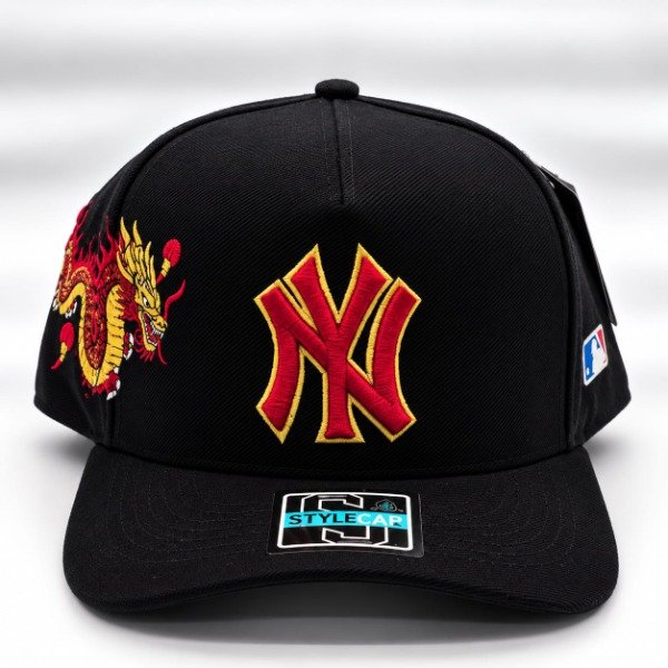Producto - Ny supercap premium negra dragon rojo