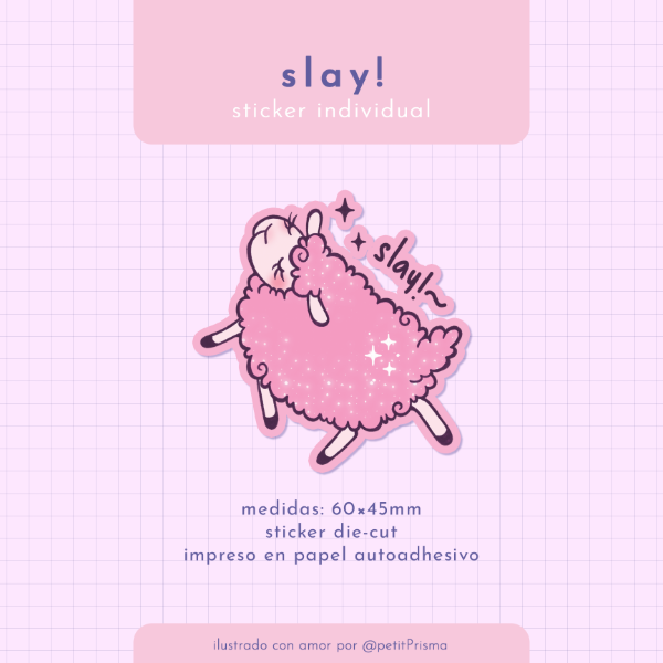 Producto - Sticker de papel "Oveja Slay"