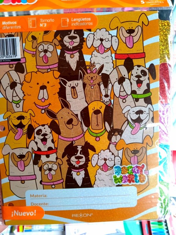 Producto - Separadores Carátulas Doggy World Holograficos x 5 con pestañas