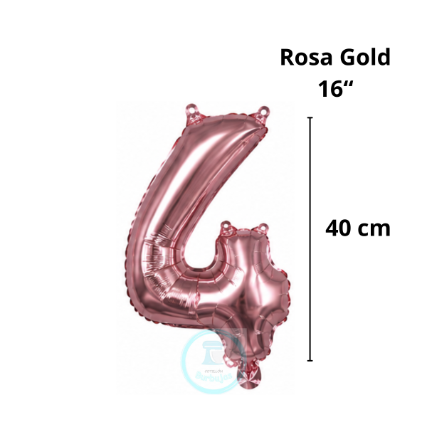Producto - Globo N. 4 Metalizado 16" (40 cm) ROSADO x1