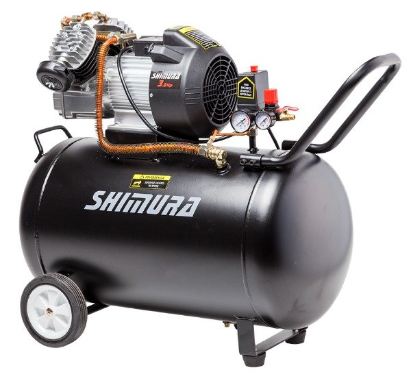 Producto - Compresor de aire eléctrico portátil Shimura W2D-30100 100L 3HP BICILINDRICO