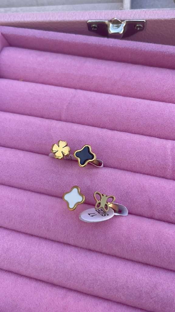 Producto - Anillo trebol negro