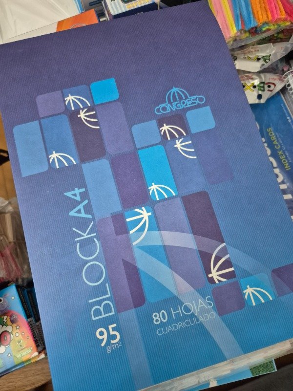 Producto - Block A4 Congreso 80 hojas CUADROS