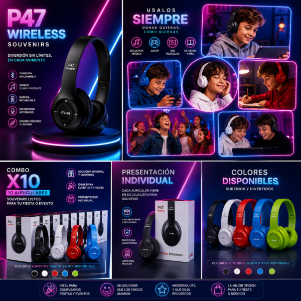 Producto - Auriculares Inalámbricos P47 x10 - 3