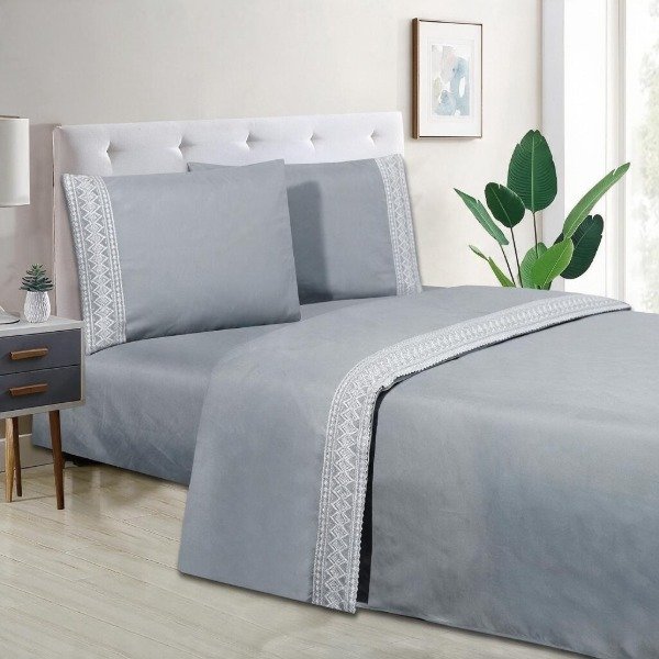 Producto - SABANAS 1000 HILOS QUEEN 2 1/2 SIZE BORDADA BRODERIE COTTON TOUCH - 0