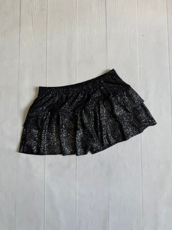Producto - [4951] Short pollera tiro bajo doble volado c/frunce glitter