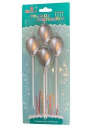 Producto - VELAS GLOBITO METALIZADA CON PALITO  15 CM