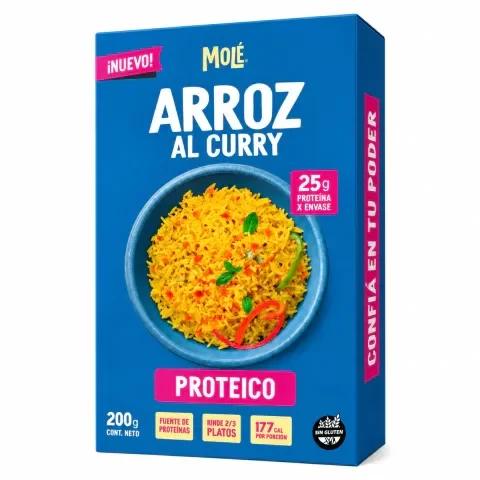 Producto - MOLE ARROZ PROTEICO AL CURRY 200G