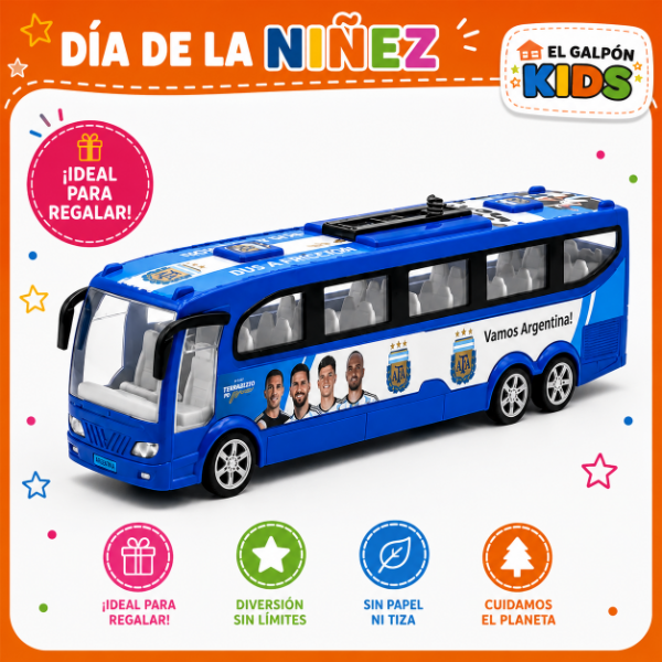 Producto - Autobus Infantil A Friccion Argentina Licencia Oficial 8x5x29cm