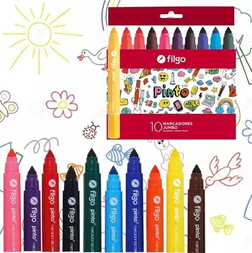 Producto - Marcador Escolar Filgo Jumbo x 10