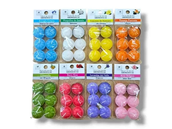 Producto - VELAS DE NOCHE AROMATICA X6 COLGABLE - BULTO A PARTIR DE 50
