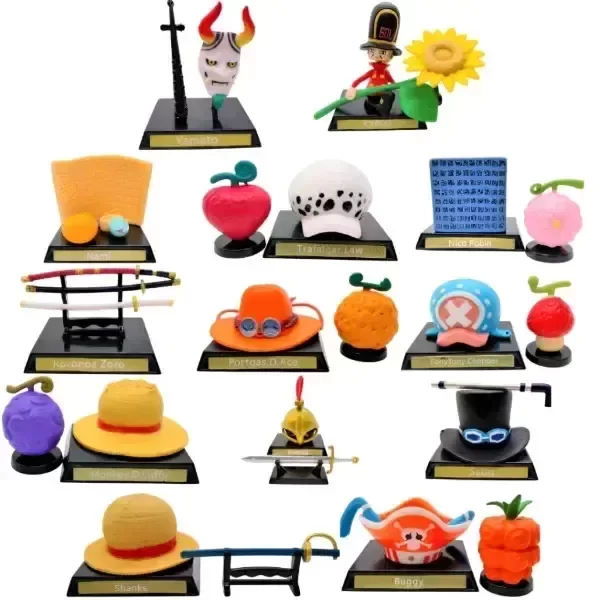 Producto - One Piece Sombreros Set x13 - 3cm a 5cm