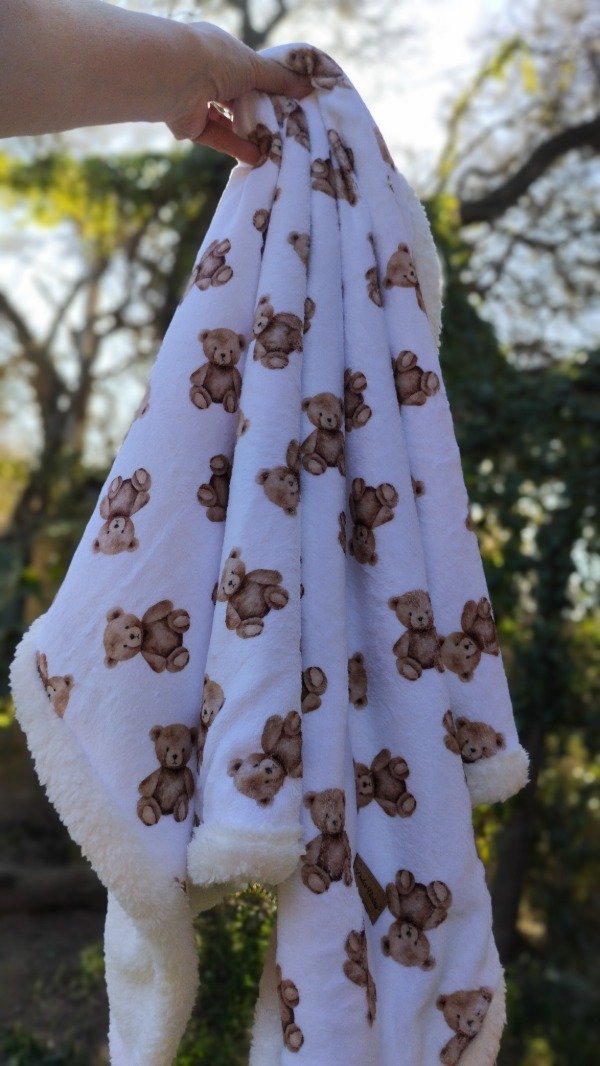 Producto - Manta POLAR SOFT Y CORDERITO Ositos