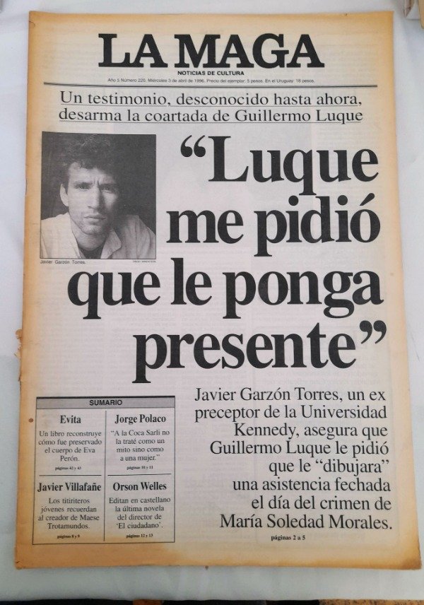 Producto - Revista La Maga #220 - Luque Me Pidio Que Le Ponga Presente