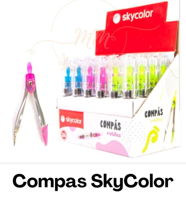 Producto - Compas de metal en caja