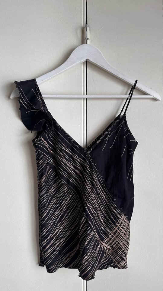 Producto - Top de seda Chocolate Talle 1