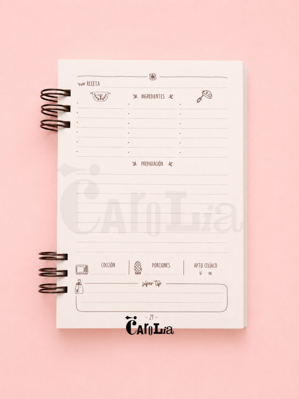 Producto - Cuaderno de Recetas - 1