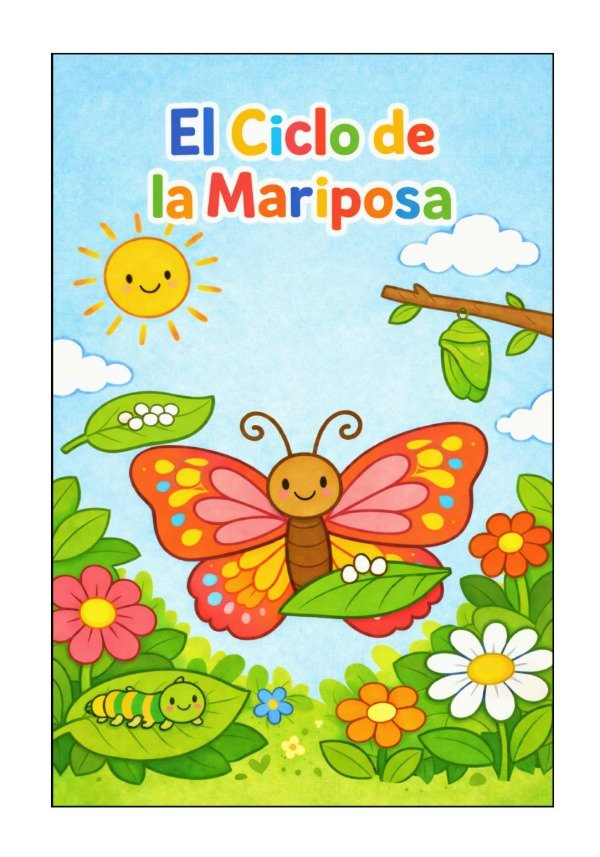 Producto - El Ciclo de la Mariposa - Libro para Colorear