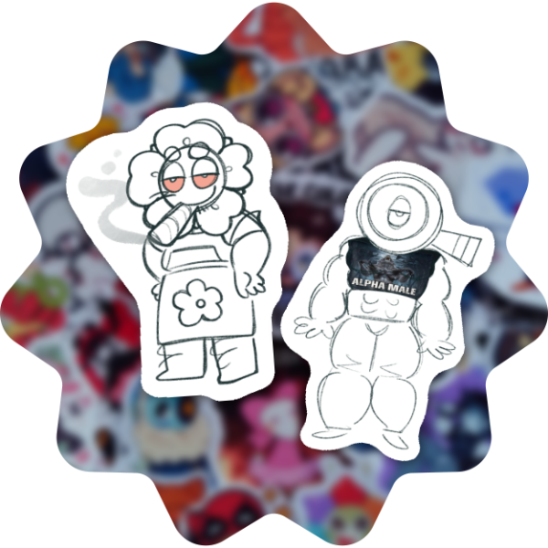 Producto - Stickers chicos - Dandy's World