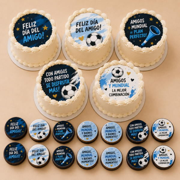 Producto - LAMINA COMESTIBLE AMIGOS TORTAS INDIVIDALES 12