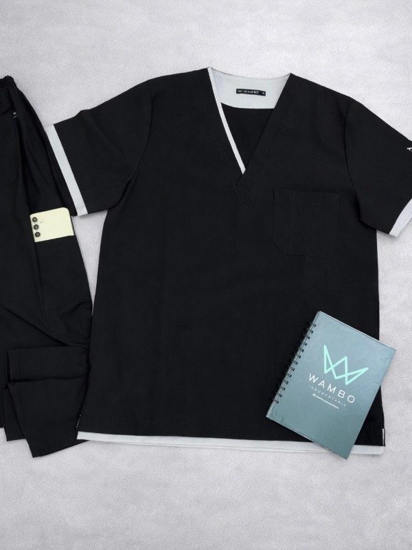 Producto - OLIVO SPANDEX (Negro detalle Gris)