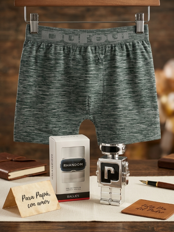 Producto - COMBO MASCULINO PERFUME RHANDOM (phantom) 100 ml + BOXER DUFOUR